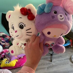 Hello Kitty and Friends carebears 3 of them and one vintage carebear
